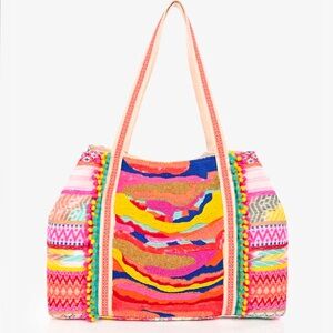 NWOT Isabella Embellished Hand Beaded Tote